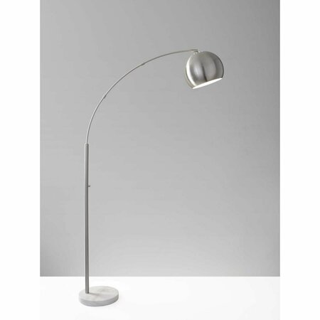 HAZ Brushed Steel Metal Arc Lamp; 12.5 x 42 x 78 in. HA3094745